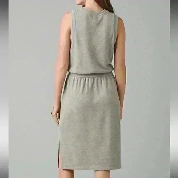 NWT prAna Heather Gray Cozy Up Beach Hopper Blouson Dress Sz M - Picture 2 of 6